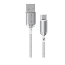 Vyvylabs VCSUC-01 Crystal Series USB to Type-C 1M Fast Charging Cable White