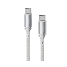 Vyvylabs VCSCC-01 Crystal Series Type-C to Type-C Fast Charging Cable White